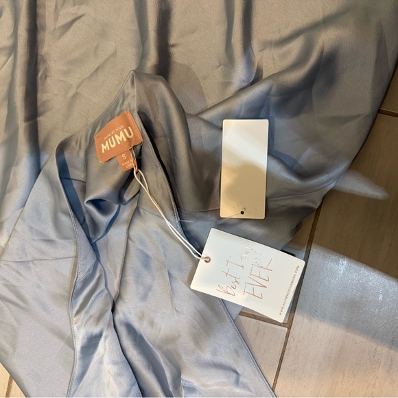 NWT Show Me Your Mumu Halter Maxi Dress in Light Blue | Size Small - Picture 5 of 5